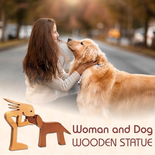 Pawfect House Wooden Sculpture, Dog Statues Home Decor, Statue Home Decorations, Wooden Decor, Table Decor Wooden Pet Carvings, Dog Memory Gifts, Gifts for Dog Lovers, House Warming Gifts Ideas - Image 3