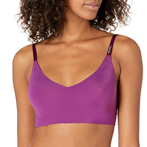 Calvin Klein Women's Invisibles Comfort Seamless Wirefree Lightly Lined Triangle Bralette Bra, Loyal, M