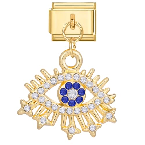 papasgix Modular for Italian Charm Bracelet Gold Silver Italian Charms for Women Italian Style Charms fits all 9mm Bracelet Retro Personality Charms Bracelets Accessories Gift