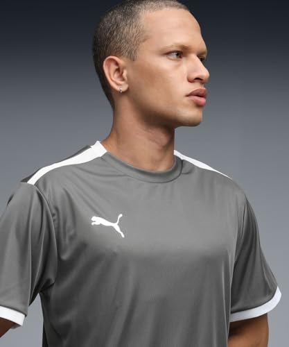 Image of Puma Men's teamLIGA Football Jersey | Lightweight and Sweat Proof Polyester Sports Crew Neck Training T-Shirt for Men | Breathable Athletic T-Shirt for Football & Sports