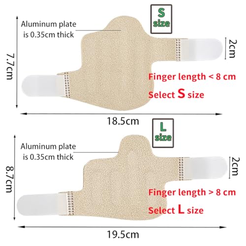 Image of Obtheleg Finger Splint, Thumb Splint for Broken /Straightening /Arthritis, Adjustable Mallet Splint and Hand Brace, Breathable Finger Support Suitable for Each Finger - 1pc (S)