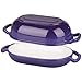 VORRINGARD Enameled Cast Iron Sourdough Bread Oven, Dutch Oven, Loaf Cast Iron Bread Pan for Homemade Bread Baking, Meatloaf Pan with Lid, 5QT, Purple