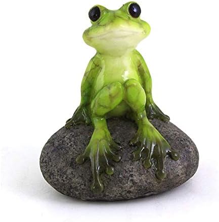 Miniatura 2 de Top Collection Jardín de hadas miniatura de 2.725 pulgadas y terrario, rana en piedra, mini