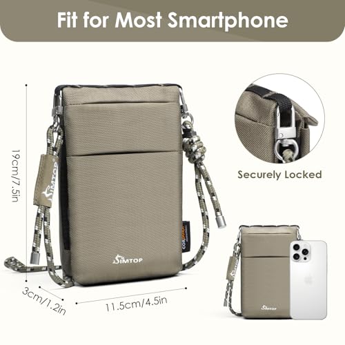 SIMTOP Small Crossbody Bag Cell Phone Purse for Women Lightweight RFID Anti-Theft Water-Resistant Adjustable Strap Phone/Keys3