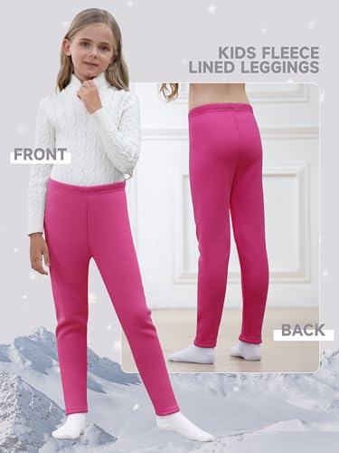 Girls Fleece Lined Leggings Kids & Toddlers | Warm Thermal Winter Pants for Girls | 2-16 Years4