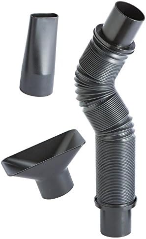 FlexForm Hose Kit – Flexible 2 1/2 Hose - Shop Vac Accessories 2 ½ Inch – Kit Includes 2-1/2" ID Flex Plastic Hose (12"-36"), Hose End Adapters, Narrow & Wide Nozzle Tool - Dust Collection Fittings