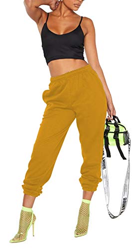 Pantalon de survêtement femme avec bas élastique contre le froid lors de vos séances de gym