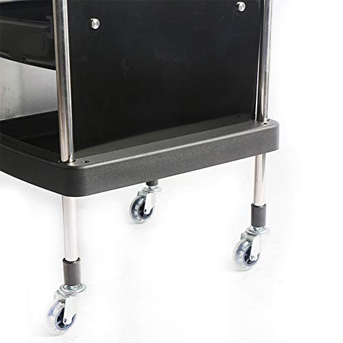 Foto von Friseurwagen Friseurprodukte Werkzeugwagen ABS + PP Material Friseurwagen Trolley Friseursalon Dauerhaar-Färbungs-Ausrüstungs-Wagen