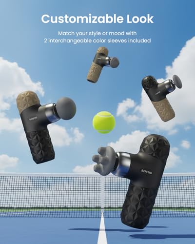 Image of RENPHO Mini Thermal Massage Gun with Heat, Color Silicone Casing, 4 Speeds