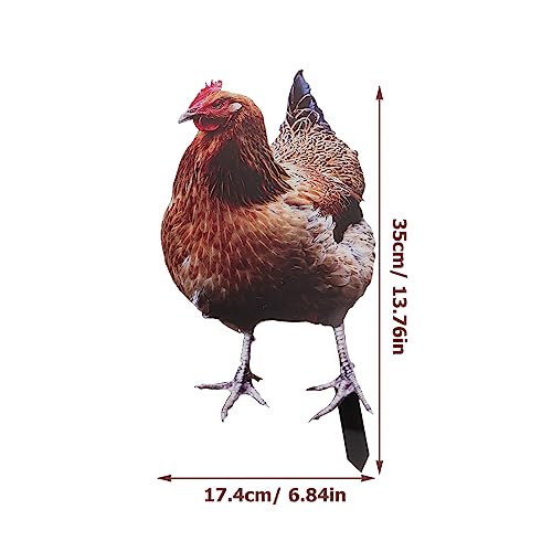YARNOW 2pcs Lawn for Backyards Decor Inserts Rooster Decoration Decorations Acrylic Backyard Outside Outdoor Farmhouse Decorative Signs Farm Chicken Animal Shape Art Garden - Image 4