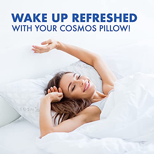 Cosmos Bed Pillow,Queen Size Cooling Luxury Hotel Quality,Adjustable Removable Precision-Cut Memory Foam Pillow | Side | Back | Tummy Sleeper | Bamboo Cover | #TOP6
