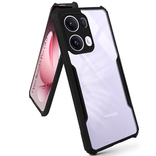 Image of Jkobi Back Cover Case for Oppo Reno13 Pro 5G | Oppo Reno 13 Pro 5G (Shockproof with Polycarbonate Clear Panel | Professional Black)