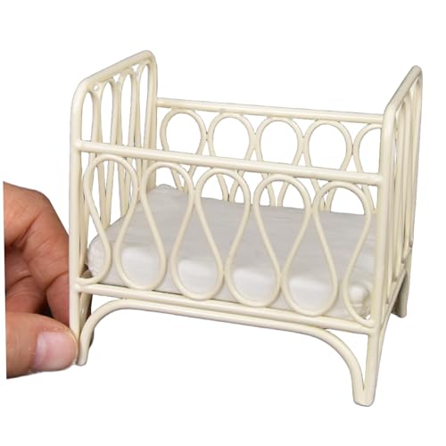 Lit de maison de poupée miniature 1/12 en métal, cadeau idéal pour passionnés de modélisme