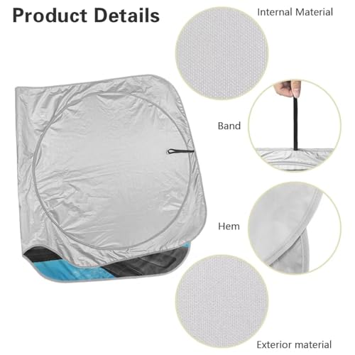 Image of Hamster Sunshade Visor Car Windshield Sun Shade Easy Installation Foldable Automotive Interior Accessories for Sun Protection Sun Shade for UV Protection Easy Storage