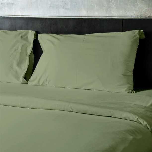 Edenwald Bed Sheet Queen Size Cotton - Pure Egyptian Cotton Queen Size BedSheet with Pillow Cover - Solid Sage 600 Thread Count - Stain Resistant, Skin Friendly, Organic Cotton (B0C5KQBRV4) Amazon Price History, Amazon Price Tracker