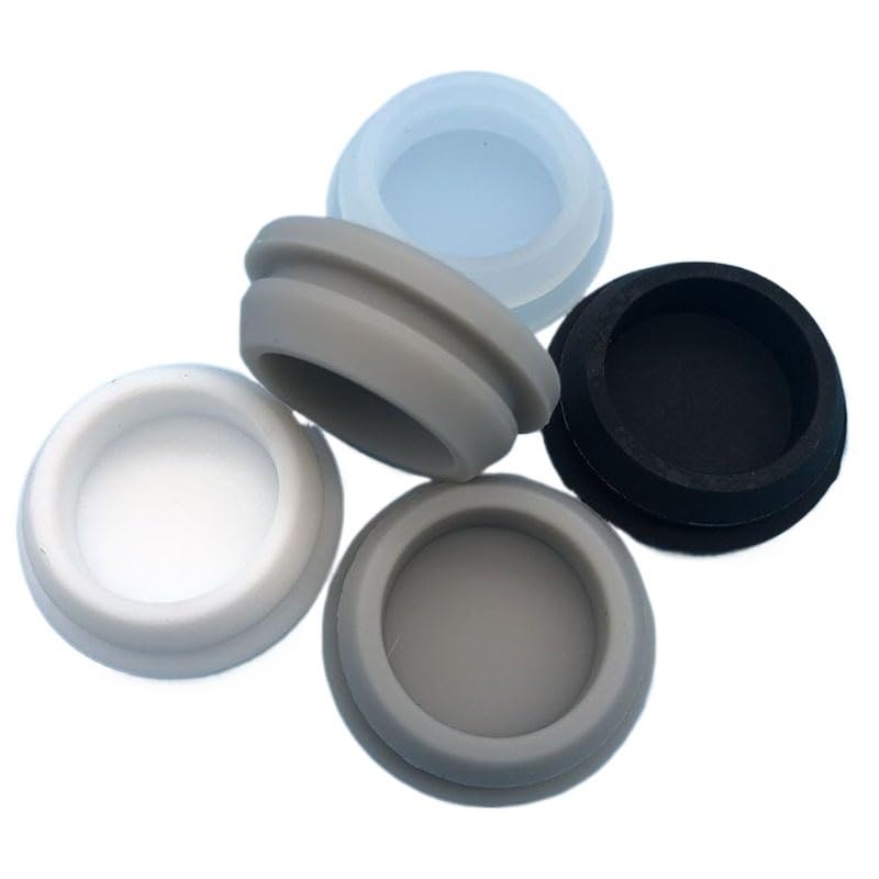 10PCS 27-30mm High Temp Silicone End Caps, Food Grade Tube Plugs, -40°C~250°C(Black,STD029)