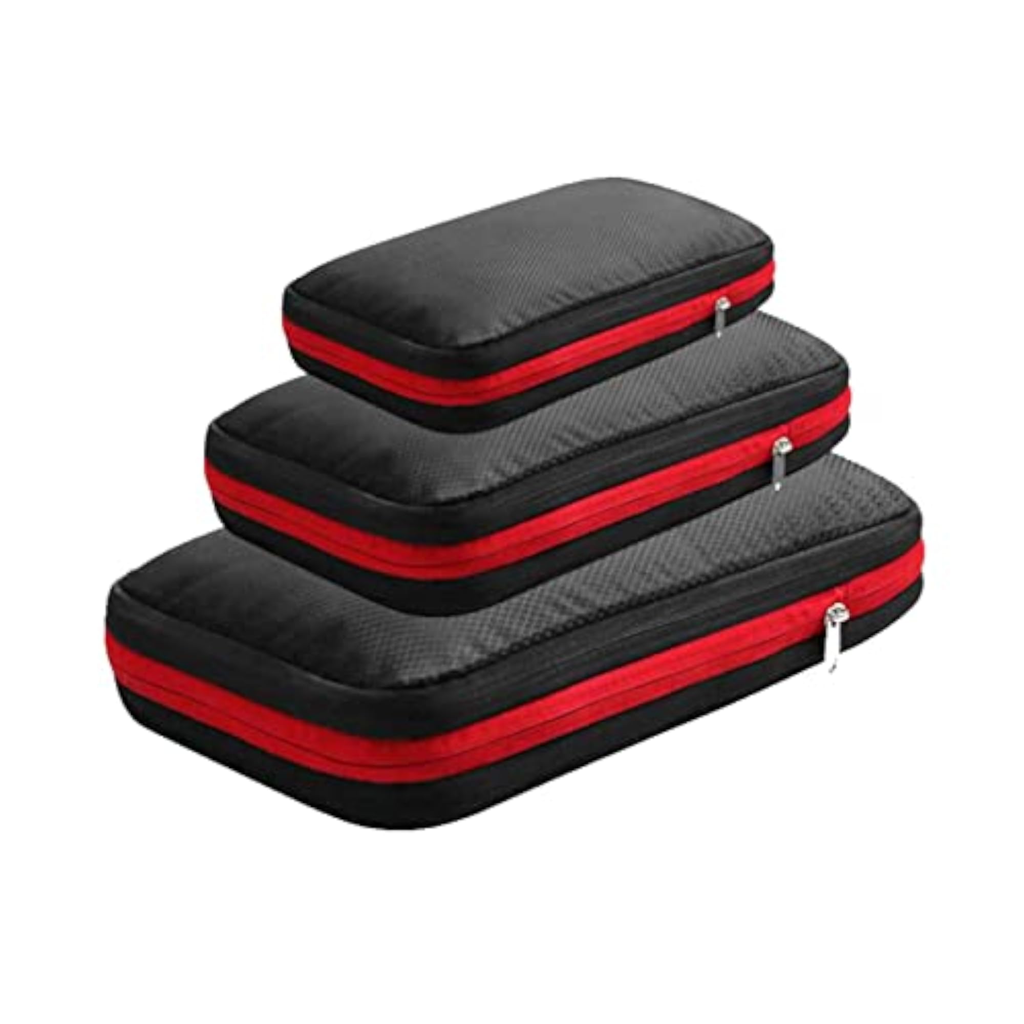 3Pcs Compression Packing Cubes Set for Travel, Black