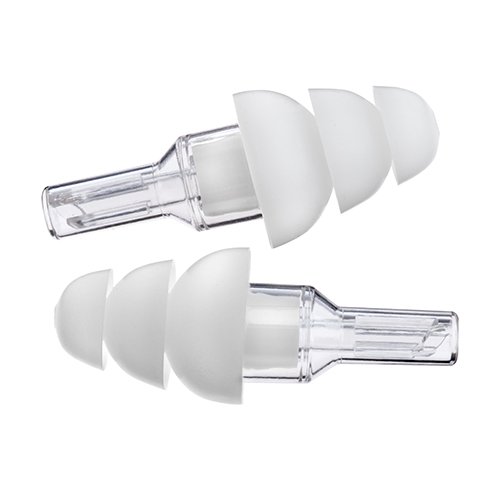 Etymotic Research - Tapones para los oídos de Alta Seguridad en Paquete de Bolsa de plástico  Ajuste Grande, Tallo Transparente Blanco Clear Stem Ajuste Grande.