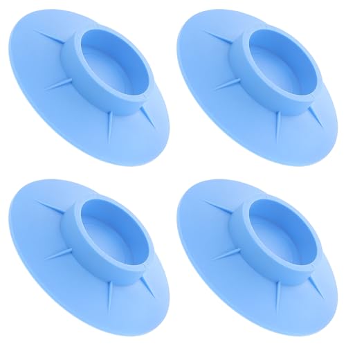 Housoutil 4PCS Anti Vibration Pads for Washing Machine, Round Rubber Foot Pads, Universal Washer & Dryer Pedestal Pads to Reduce Noise and Protect Floors, Blue