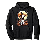 Photo Gallery funny witch bulldog pumpkins halloween ghost spooky lover felpa con cappuccio Photo Gallery funny witch bulldog pumpkins halloween ghost spooky lover felpa con cappuccio