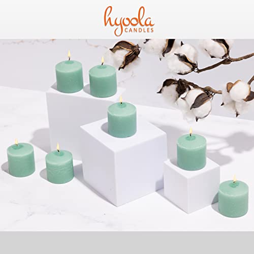 Image of HYOOLA Scented Votive Candles - Fresh Cotton Votive Candles -12 Hour Burn Time - 9 Pack - European Made