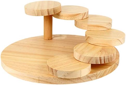 DOITOOL Sushi Serving Plate Sashimi Sushi Rotating Serving Geta Plates Japanese Bamboo Sushi Board Food Serving Tray Round