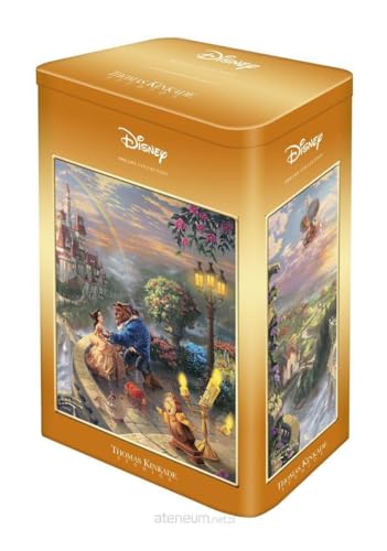Schmidt Spiele 59926 Thomas Kinkade, Disney Beauty and Beast, Puzzle de 500 Piezas en una Lata nostálgica, Multicolor