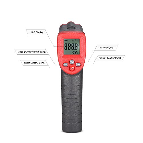 DECDEAL MK420-50 ~ 420 ° C 12: 1 Multifuncional Mini Handheld sem contato LCD Digital IR Termômetro