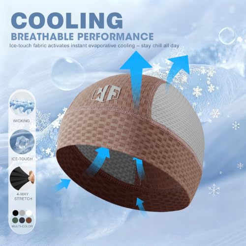 Image of WTACTFUL 3-Pack Breathable Mesh Skull Cap Sweat Wicking Helmet Liner Summer