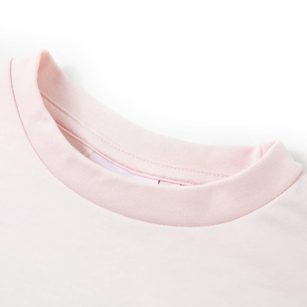 Sudadera para niños de color rosa claro de algodón con cuello redondo de manga larga, talla para niñas, niños, uso diario, ocio, escuela, cálido, cómodo, suave
