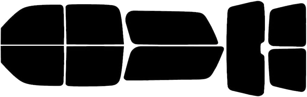 Rvinyl Window Tint Kit Compatible with Chevrolet Suburban 2000-2006 - Black 5% - Single Ply No Bubble Film - Do it Yourself Vehicle Complete Precut Kit