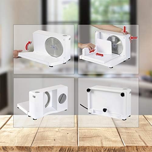 SuperHandy Meat Slicer Electric Food Deli Bread Cheese Portable Collapsible 6.7" inch Stainless Steel RSG Solingen Blade