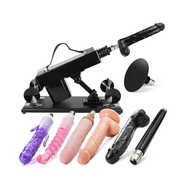 Fickmaschine Sexmaschine Mit 7 Aufsätzen, Automatische Fickmaschine Dildo für Männer, Sexmaschine für Frauen, Automatische Stoßfunktion Liebesmaschine Dildo Masturbation Mit Anal Dildo Aufsätzen