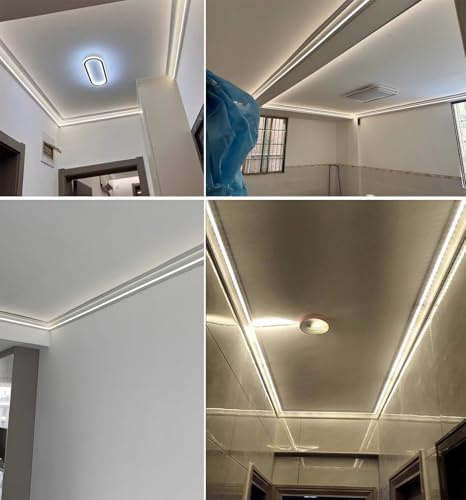 Perfil de aluminio de 30m para tira LED en moldura de techo 7