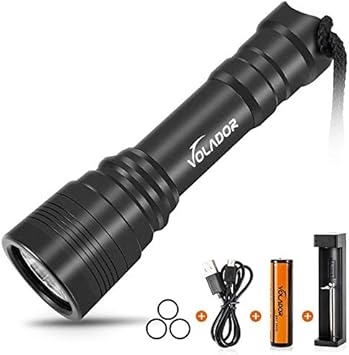 Amazon Volador ダイビング懐中電灯 ダイビングライト1000lm 3モード Cree Xm L2 Led採用 水中100mまで使用可 電池や充電器付き Div11 Volador ダイビングライト