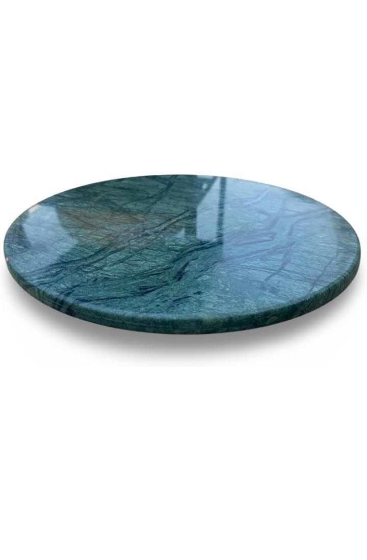 Marble Roti Maker 9 Inch Round | Green Marble, Polished Finish-picture-29