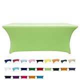 Spandex Fitted Stretch Tablecloth Rectangular Polyester Table Cover for Wedding Banquet Party ( 4...