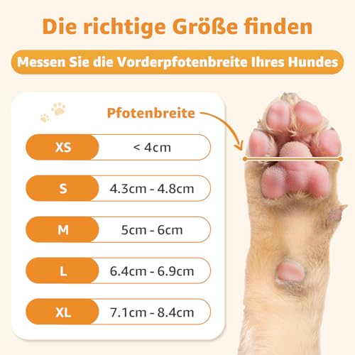 PICK FOR LIFE Hundesocken Anti Rutsch mit Verstellbaren Riemen - Doppelseitiges Silikon-Design für Pfotenschutz, verhindert Lecken & Kratzer an Möbeln, Hunde Socken für Hartholzböden