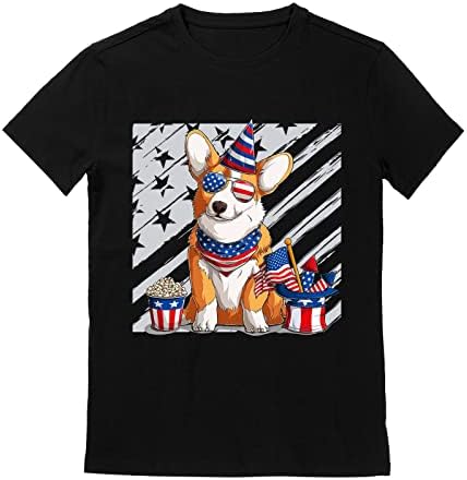 Kids 4th of July Shirts Boys Funny Patriotic American Flag Clothes Red White and Blue Shirt for Independence Day