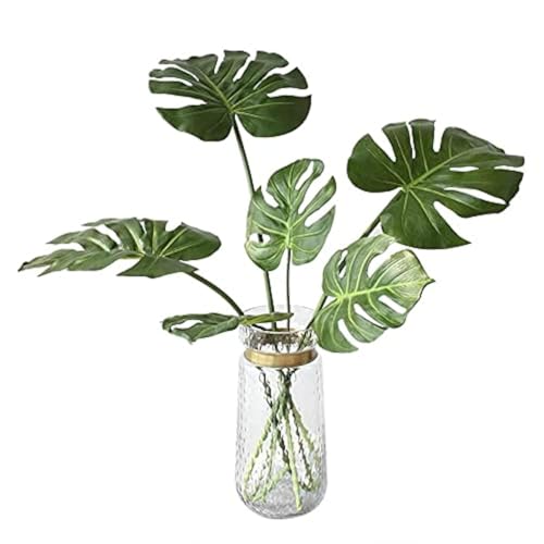 Decolival Artificial Monstera Leaves Real Touch Monstera Deliciosa Plant Leaf