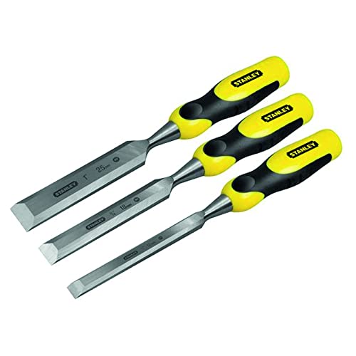 Stanley Dynagrip 3 Piece Wood Chisel Set 12mm, 18mm, 25mm in Case STA516359