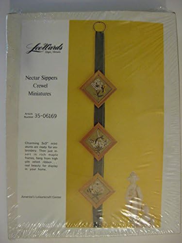 Lee Wards Crewel Miniatures Nectar Sippers #35-06169 - Vintage