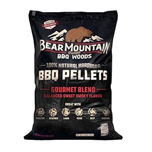 BEAR MOUNTAIN Premium BBQ WOODS 100% All-Natural Hardwood Pellets – Gourmet Blend (20 lb. Bag) Perfect for Pellet Smokers, or Any Outdoor Grill-Rich, Smoky Wood-Fired Flavor