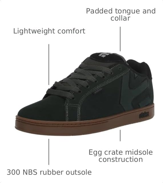 Image of Etnies Fader - Classic Skate Heritage Style with on-Trend Puffy Look, Reinforced Cupsole, Cushioned Fit, Everyday Sneakers