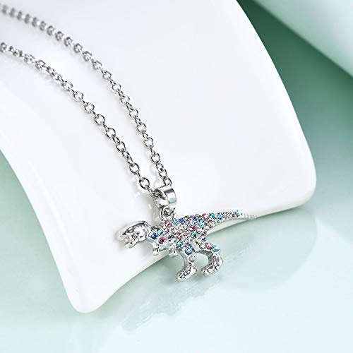 luomart Girls Dinosaur T-Rex Charm Necklace Jewelry Gift,Animal Lover Gifts Pendant for Women3