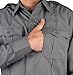 First Class 100% Polyester Long Sleeve Zippered Uniform Shirt Medium Navy Blue