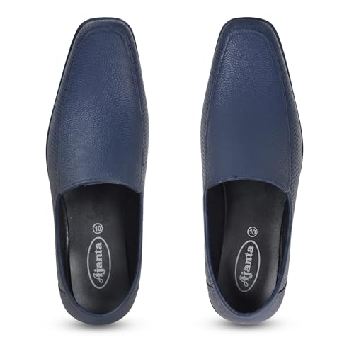 Image of AJANTA Men's Slip-on PVC Formal Shoes | Water Proof & Rain Shoes| Anti Skid Outsole for Firm Grip | Lightweight & Comfortable Loafer for Office & Party