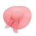 Women's Folable Floppy Hat,Wide Brim Sun Protection Straw Hat, Summer UV Protection Beach Cap(Pink)