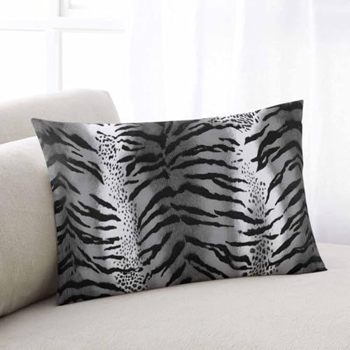 Leopard Stripes Oversized Pillow Covers,Soft Breathable Throw Pillow Cases with