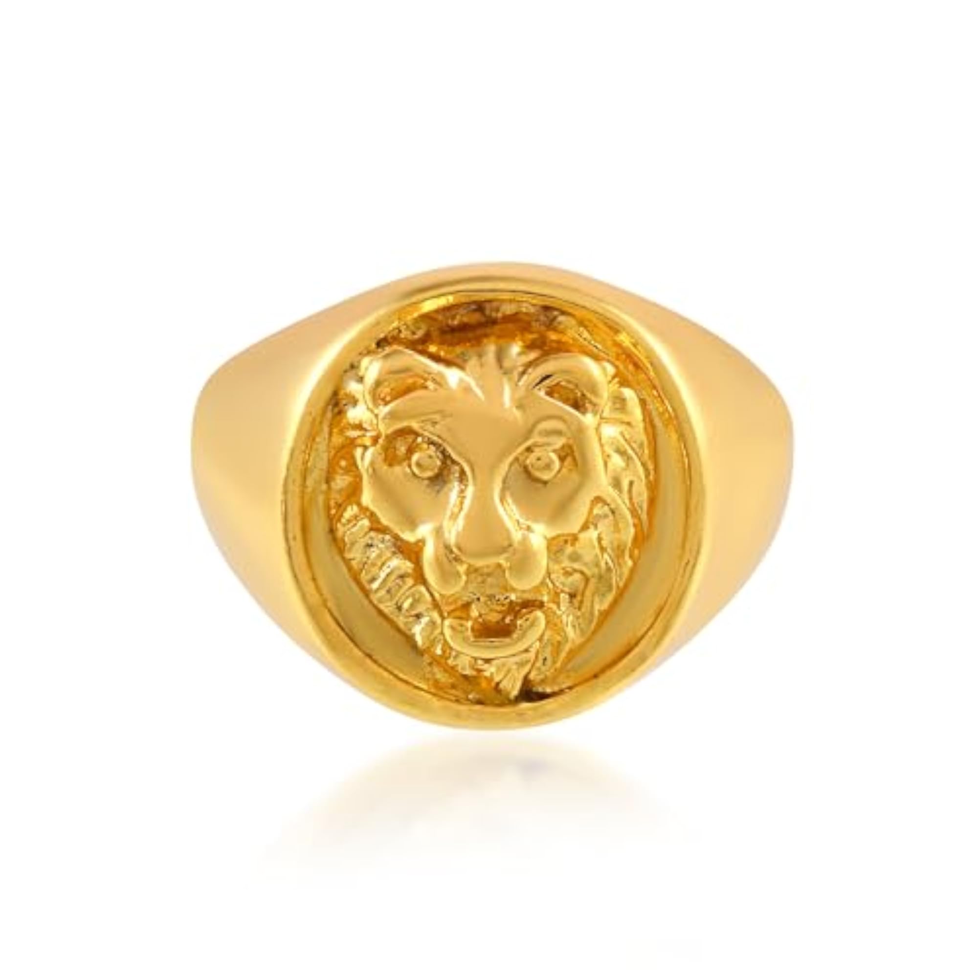 Heavy Brass Micron Gold Plated Tiger Finger Ring